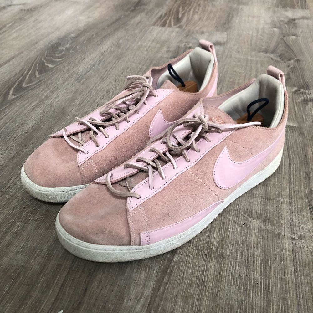 Nike Blazer Low CS Tech Craft Mens Size 13‎ Pink White Athletic Shoes Sneakers